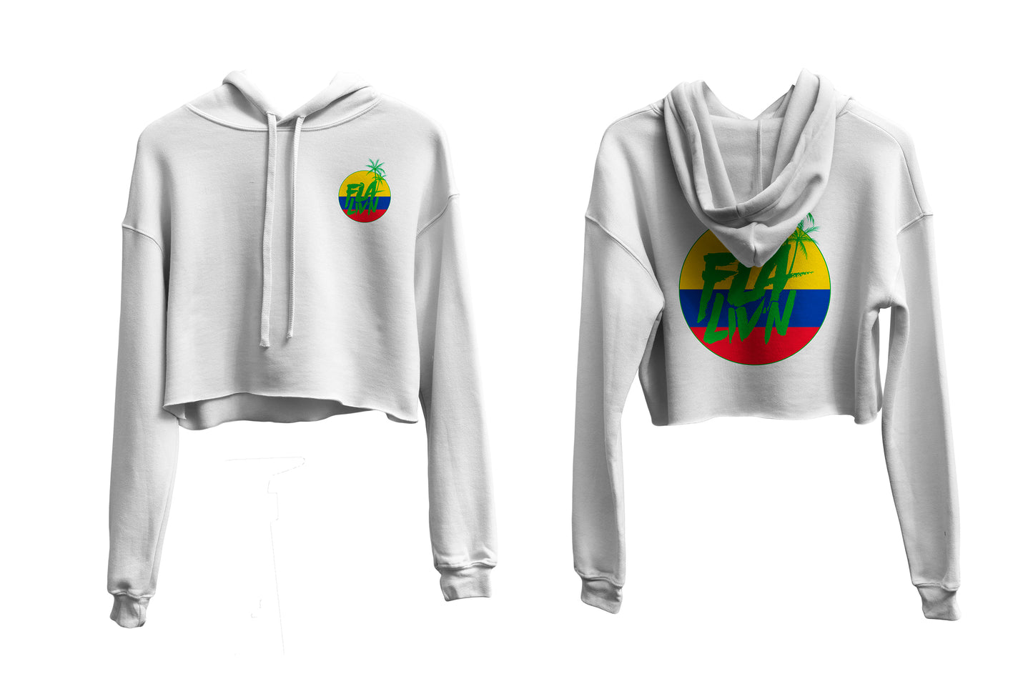 Cropped Women Flag Hoodie