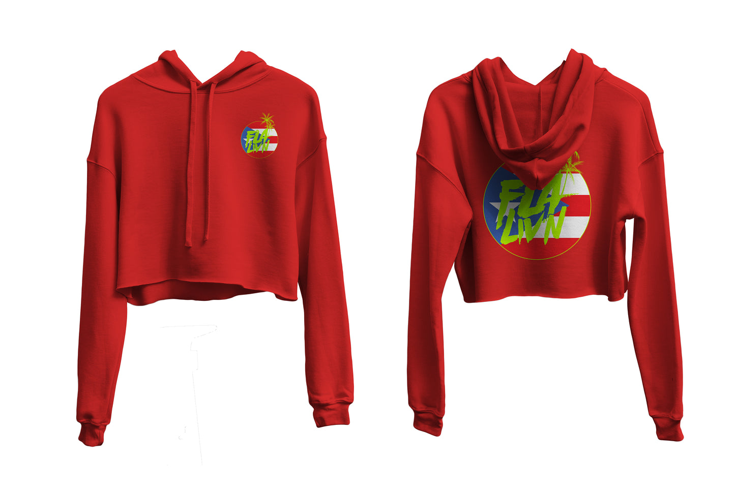 Cropped Women Flag Hoodie