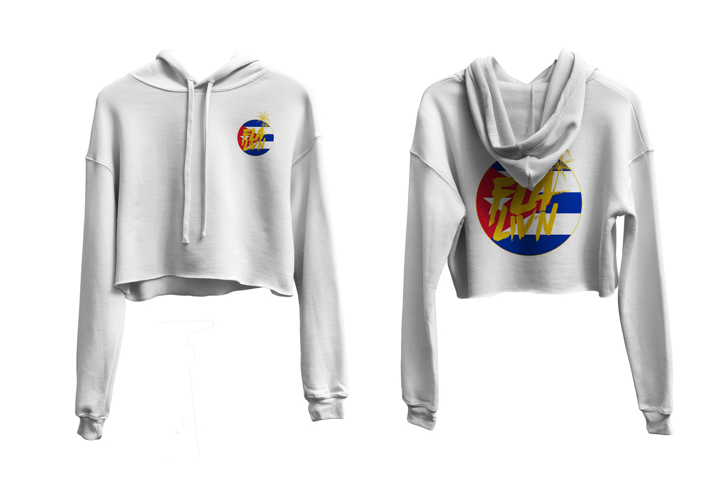 Cropped Women Flag Hoodie