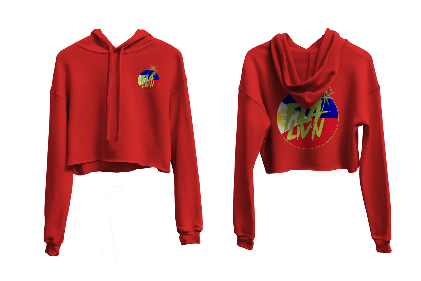 Cropped Women Flag Hoodie