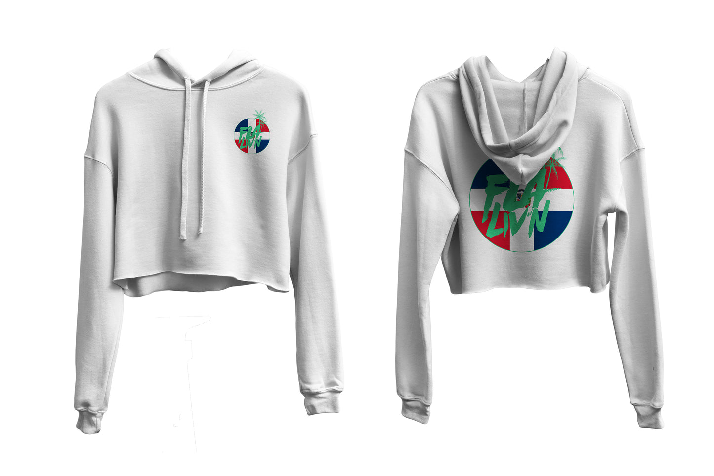 Cropped Women Flag Hoodie