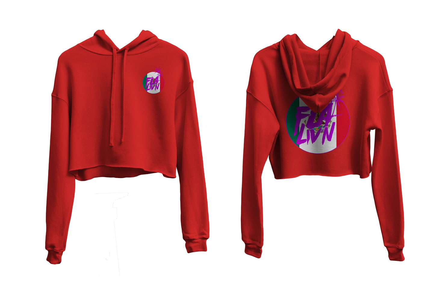 Cropped Women Flag Hoodie