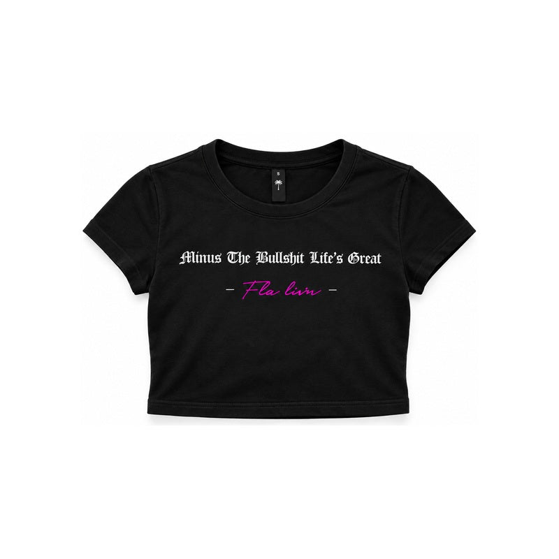 Minus The Bullshit Tee — Black (FLA-TEE-MTBS-BLK)