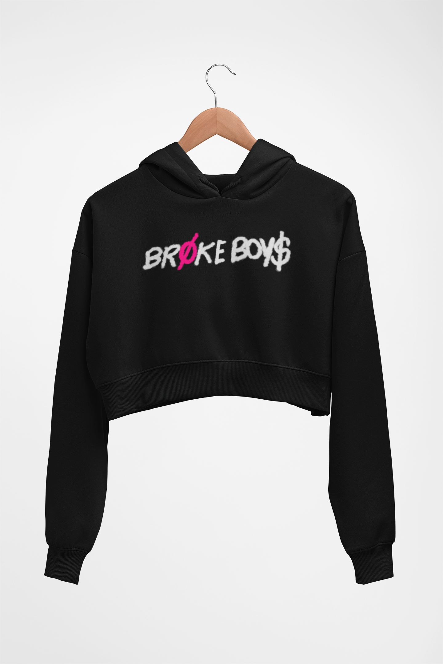 No Broke Boy$ Croptop Hoodie